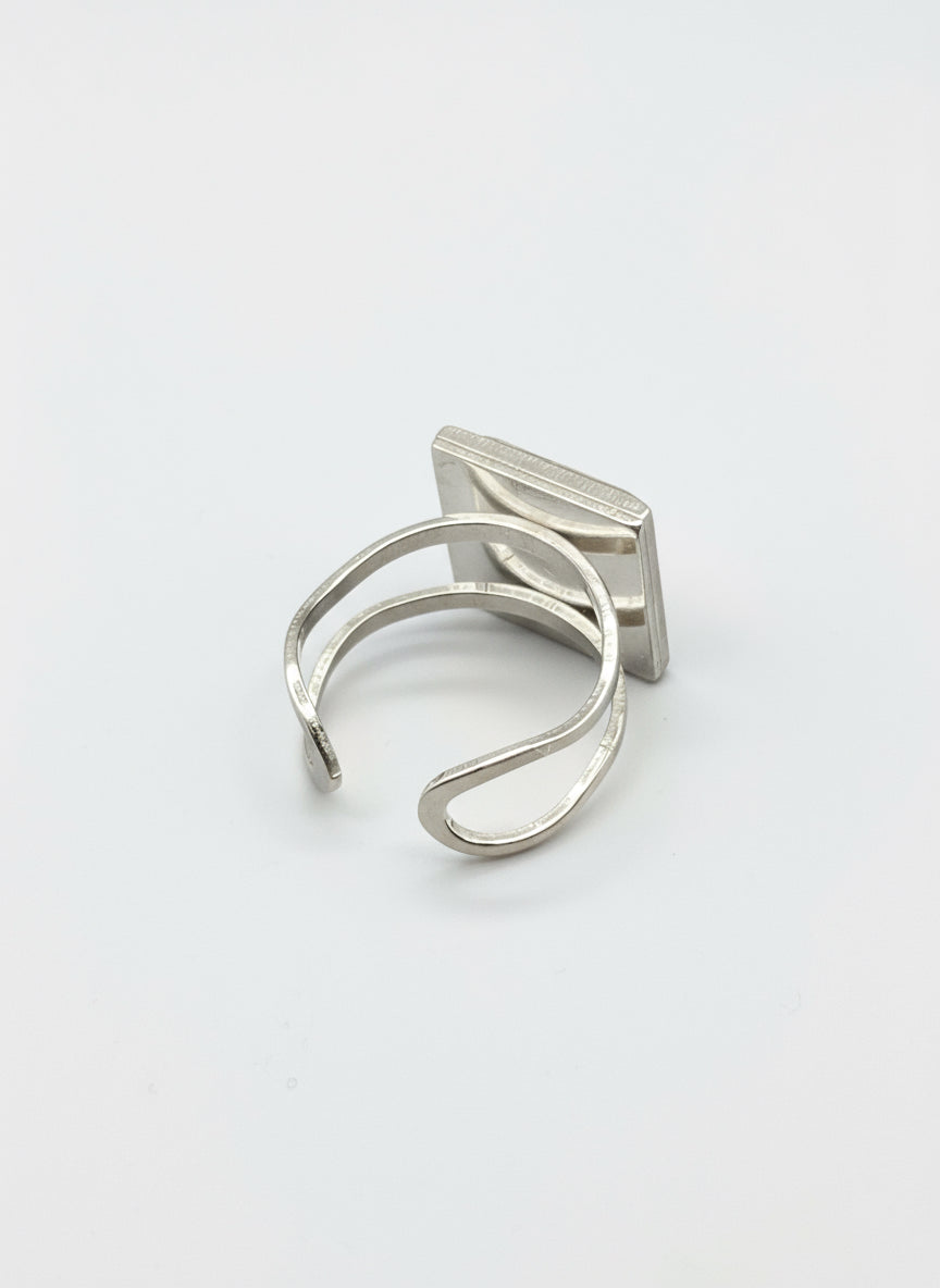 Silver Square Ring (A103)