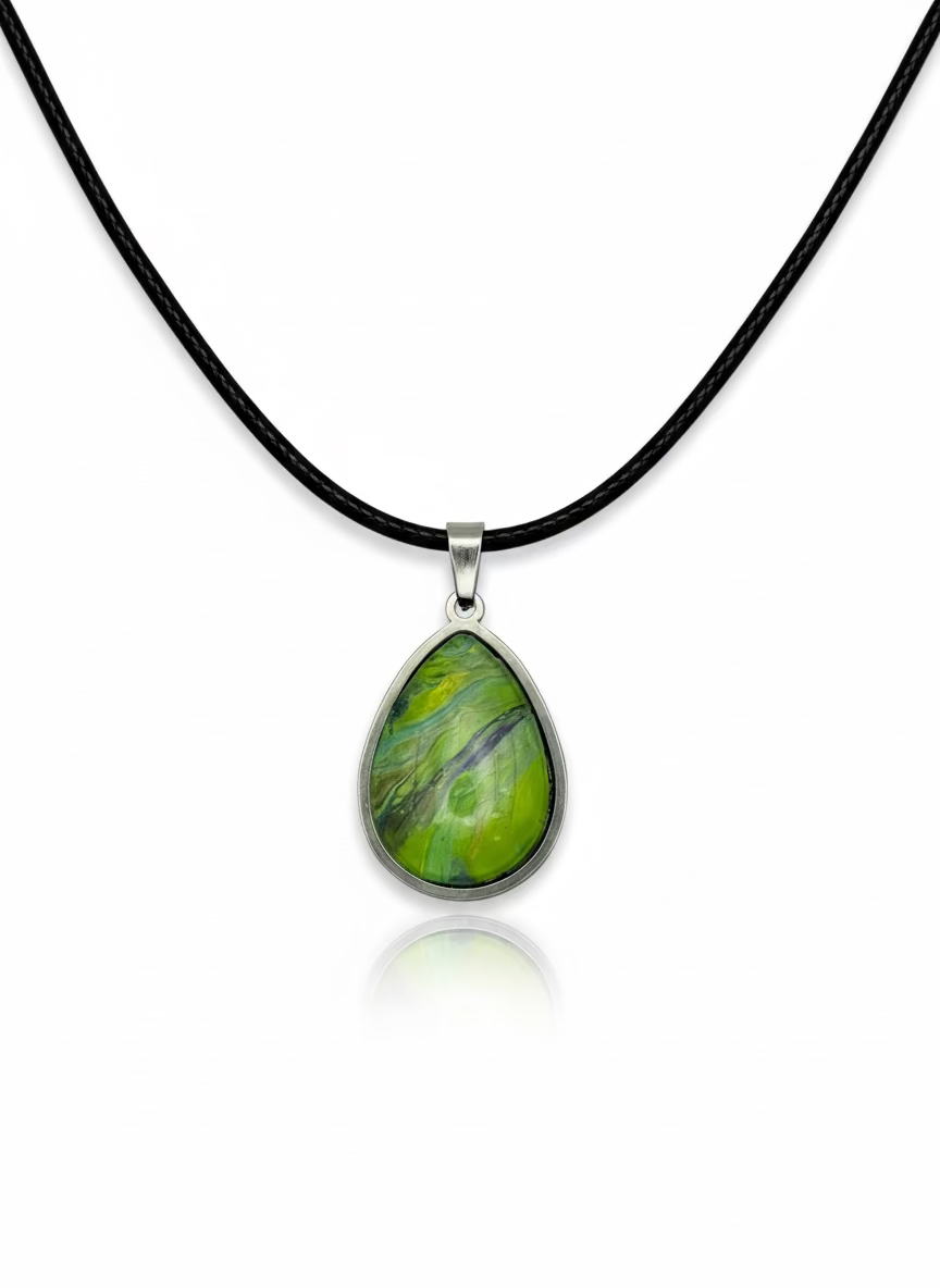 תליון טיפה כסוף (B537)