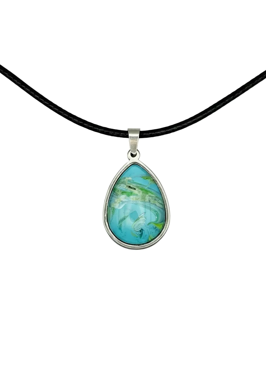 תליון טיפה כסוף (B538)