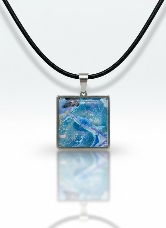 תליון מרובע כסף (B540)