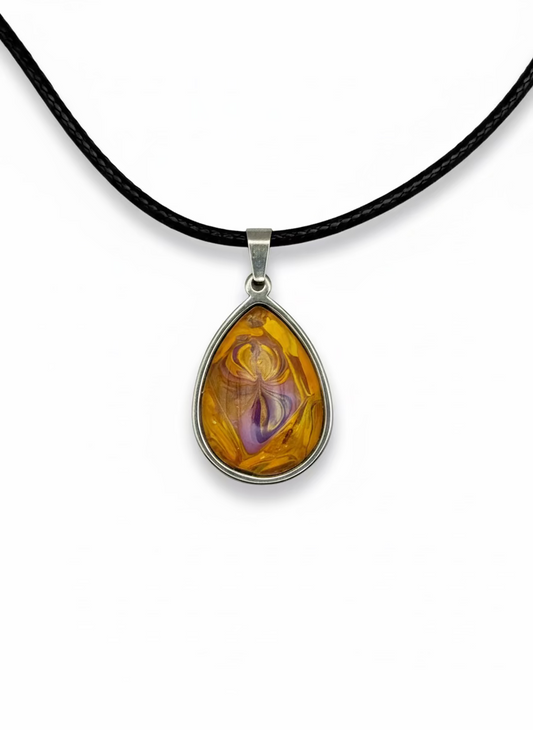 תליון טיפה כסוף (B539)