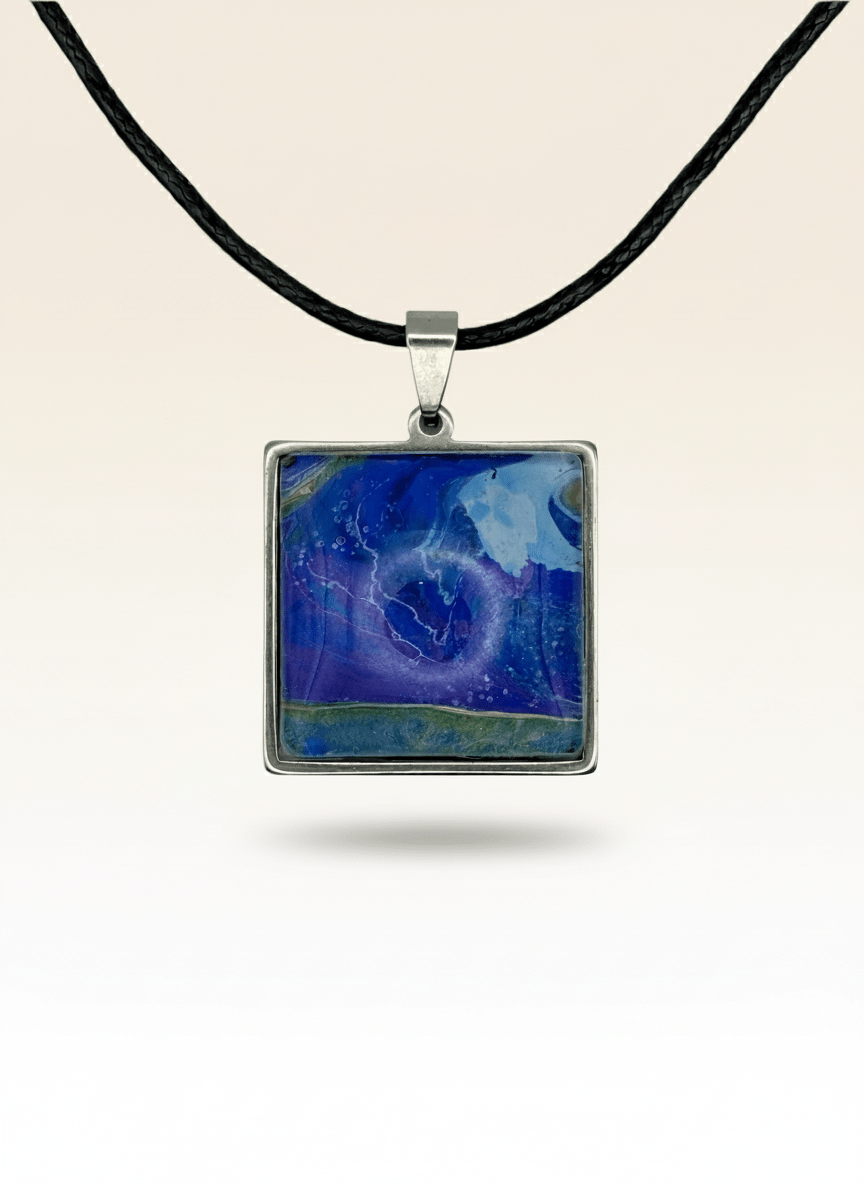 תליון מרובע כסף (B520) - Takshitim